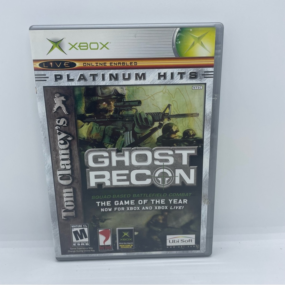 Microsoft Silver Xbox Ghost Recon Platinum Hits